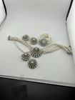 Vintage Givenchy Pearl Jewelry Set     Necklace  Bracelet  Clip-on Earrings  Pins