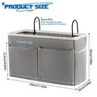 Bedside Caddy Bedside Hanging Storage Basket Bed Caddy For Headboards Bunk Grey
