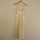 Vintage Christian Dior Nightgown Womens Petite Xs Cream Lace Slip Dress Bridal