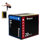 Signature Fitness 3-in-1 Foam Plyometric Jump Box  For Home Gym Training