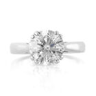 2 50 Ct Round Cut Real Moissanite Wedding Engagement Ring 14k Solid White Gold