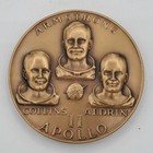 1969 Apollo 11 Moon Landing 2 5  Bronze Commemorative Medal By Medallic Art Co