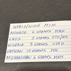 Worldwide Stamp Collection Monaco Laos Vatican Mint Used Cto Off Paper