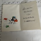 Vintage Uncle Christmas Card Greeting Card With Envelope Dog Puppy Mail Box