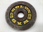 Vintage Gold s Gym 2 1 2 Lb Barbell Standard 1  Hole Weight Plate