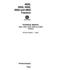 John Deere 4050  4250  4450  4650  4850 Tractor Service Manual Repair Shop Book