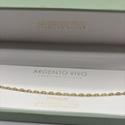Argento Vivo Sterling Silver Women s Gold Chain 7    Bracelet - New In Box