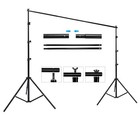 Photography Umbrella Lighting Kit With 85w Led Bulb muslin Backdrop  white Bl   