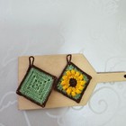 Set Of 2 Miniature Crochet Potholders For Dollhouse 1 12 Scale 