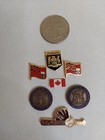 Vintage Canada Lapel Pin Lot Of 7 Ontario Shield Hat Pinback