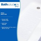 Vinyl Bath Mat W suction Cups Non Slip Shower Mat Drainage Holes Smooth Surface