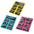 24 Pcs Metal Montessori Puzzle Wire Iq Mind Brain Teaser Children Adults Toys