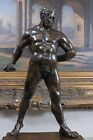 Bronze Sculpture Strong Man Nude Figurine Bronze Statue signed d willem