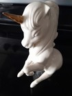 Vintage Mcm Gold Horn Unicorn Ceramic Glazed Unicorn Figurine Statue Pristine 