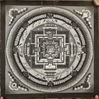 11  Black And White Kalachakra Mandala Thangka With Brocade