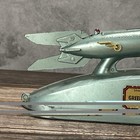 Vintage 1950s Strato Mechanical Bank Rocket Ship Moon Atomic Age Greeley Co
