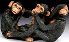 7  New  No Evil Monkeys Comical Figurine Statue Home Decor Safari Jungle 