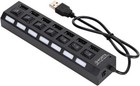 Usb Hub 7 Port On off Switch High Speed Splitter Ac Adapter Cable Pc Laptop Lot
