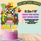 Curious George Free Custum Name Cake Cupcake Topper Toppers Party Supplies Decor