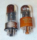 2 Highest Grade Nos 6sn7 6sn7a 6sn7wgt 6sn7wgt Tubes Sylavnia Us Navy Metal B65