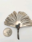 1 Of 1 Antique vintage Large Leaf Signed Sterling Silver Brooch Pin 23 5g 