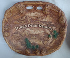 Lot Of 4 Vintage National Parks Souvenir Faux Wood Decorative Plates