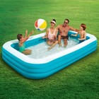 10ft Family Inflatable Swimming Pool  Rectangular  Age 6   Up  Unisex