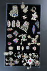 Lot Of Vintage Afghan Kuchi Rings - Handmade Tribal Dance Jewelry  4675