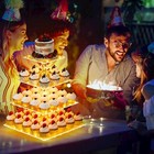 Yestbuy 4 Tier Cupcake Stand Acrylic Led Light Dessert Tower For Parties