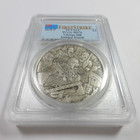 2018 P Pcgs Ms70 Antique Finish - Tuvalu 2 Oz Silver Vikings Hr  2 Coin  60632a
