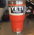 Yeti Rambler Tumbler Stainless Steel Vacuum Insulated 30 Oz Magslider Lid Orange