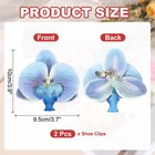 Flower Shoe Clips  2 Pcs Decorative Shoe Clips Butterfly Orchid  Navy