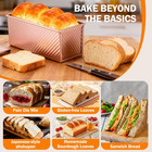 Pullman Loaf Pan With Lid 13x4  Premium 2 2lb Nonstick Sandwich Bread Loaf Pan