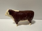 Vintage Hartland Plastic Large Bull Brown   White Farm Animal Livestock