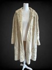 Vintage Jean-philippe Ricquier White Cream Faux Fur Swing Coat 80s Glam Osfm