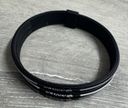  lot Of 2  Phiten Silicone Titanium Bracelet 3 Lines - Black   Gray   White -new