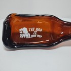 Vintage Flattened Glass Beer Bottle Ashtray  i ve Had It  Have You   7 5 x 3 25 