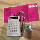Vintage Rca Portable Am Pocket Radio Rzg 101j White 1970s Vintage Orig Box
