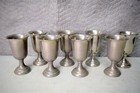   Nice Older Set Of 8 Church Communion Cups   Chalice Co  cu204 