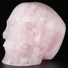 5 0  Rose Quartz Crystal Carved Crystal Skull  Realistic  Crystal Healing