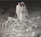 New Vintage Wilton Petite  romance  Wedding Cake Top  White Tux  104-941
