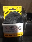 Copper Fit Infused Work Gear Ankle Socks 3 Pair White L xl Size M 9-12 W 10-13