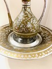 Ewer Bakir Ibrik Turkish Ottoman Tin Coated Brass Pitcher Basin 18    Handmade