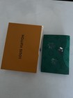 Louis Vuitton Green Leather Passport Wallet organizer Holder With Card Slots