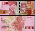 4x Indonesian Rupiah 100 000 Idr  Indonesia Rupiah Total 400 000 Uncirculated