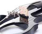 Cecilio 4 4 Cevn-1bk Solid Wood Electric silent Violin W  Ebony Fittings  Black