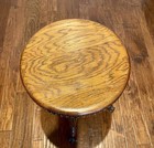 Antique Victorian Era Mahogany Adjustable Piano Stool W  Claw And Glass Feet