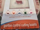 Portionpals - 5 Portion Control Weight Loss Cutting Boards Discs - New   Sealed 
