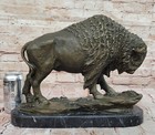 Large Vintage High Quality Austrian Bronze American Western Bison Buffalo Deal