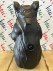 Vintage Cast Iron Black Bear Holding A Pot Of Honey Still Coin Bank